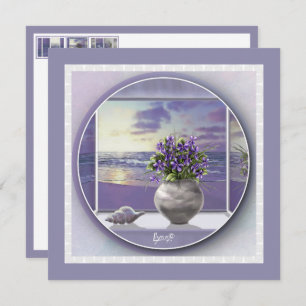 Viooltjes in een maanpot