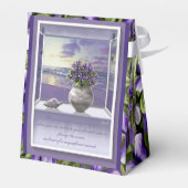 Viooltjes in een maanpot bedankdoosjes (Achterkant)