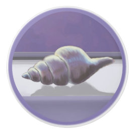 Viooltjes in een maanpot keramische knop