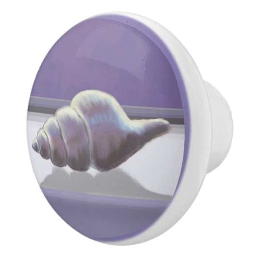 Viooltjes in een maanpot keramische knop (Rechts)