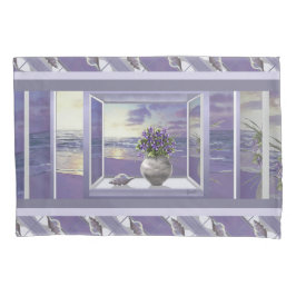 Viooltjes in een maanpot kussensloop