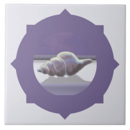 Viooltjes in een maanpot tegeltje