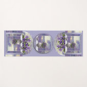 Viooltjes in een maanpot yogamat (Voorkant (horizontaal))