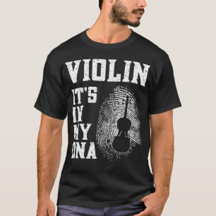 Vioolviool Het zit in mijn DNA-vingerafdruk T-shirt