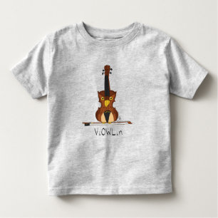 ViOWLin Chouette de violon Musique T-Shirt pour bé