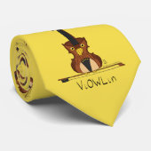 ViOWLin Chouette violon Musique Cravate hommes (Roulé)