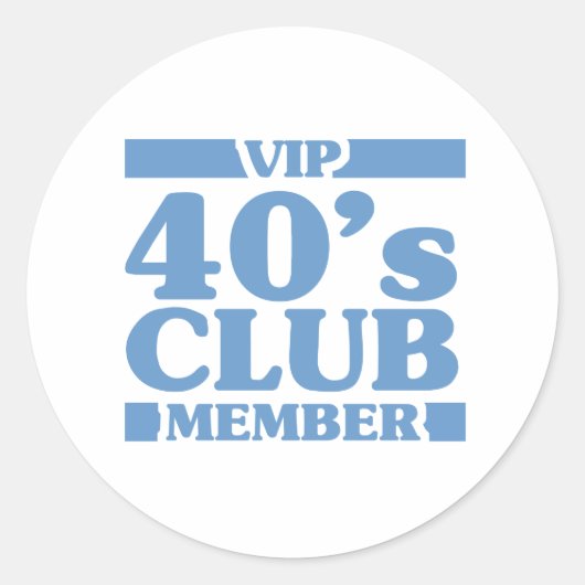 VIP 40's Club Ronde Sticker (Voorkant)