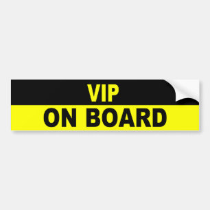 VIP AAN BOORD BUMPERSTICKER