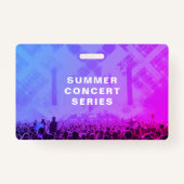 VIP Access Pass QR Code Gebeurtenis Horizontaal Badge (Achterkant)