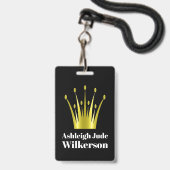 VIP-AFGESTUDEERDE BADGE (Achterkant met koord)