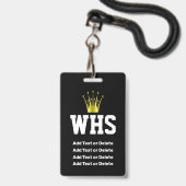 VIP-AFSTUDERDE BADGE (Achterkant met koord)