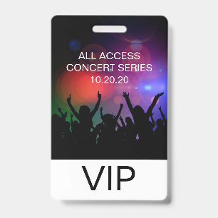 VIP All Access aangepast concertbadge Badge