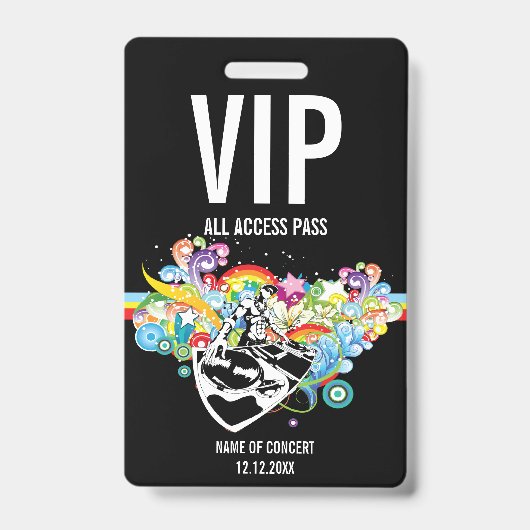 VIP All Access Concert Pass Badge (Voorkant)