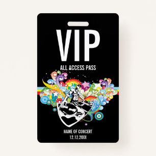 VIP All Access Concert Pass Badge