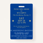 VIP All Access Custom Photo Titanic Birthday Badge (Achterkant)