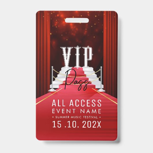 VIP All Access-evenement Badge (Voorzijde)