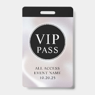 VIP All Access Event Eenvoudige Iridiserende Parel Badge