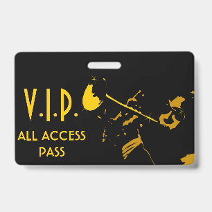 VIP All Access Horizontale Pas bij Muziekgebeurten Badge