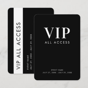 VIP All Access Pas 3.5" x 5" Event ID-badge Kaart