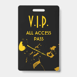 VIP All Access-pas bij muziekgebeurtenis Verticale Badge