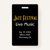 VIP All Access Pass bij Musical Event Vertical Bad Badge (Achterkant)