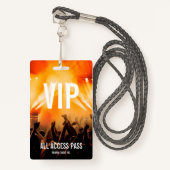 VIP All Access Pass Concert Event Badge (Voorkant met draagriem)
