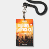 VIP All Access Pass-concertevenement Badge (Achterkant met lanyard)
