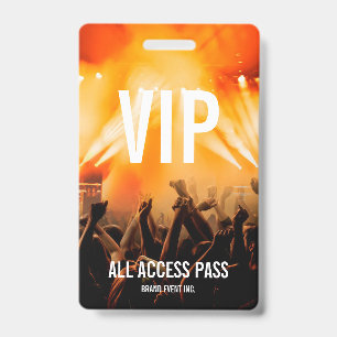 VIP All Access Pass-concertevenement Badge