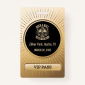 VIP All Access Pass Event ID-badge Badge (Achterkant)