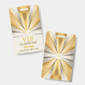 VIP All Access Pass Event ID-badge Badge (Voor- en achterkant)