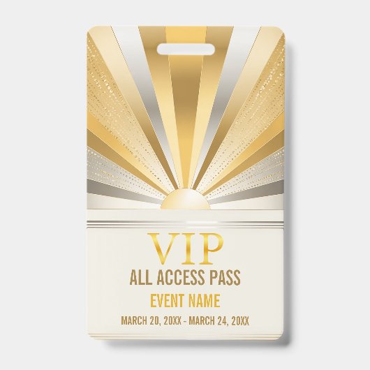 VIP All Access Pass Event ID-badge Badge (Voorzijde)