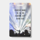 VIP All Access Pass QR Code Concert Badge (Back)