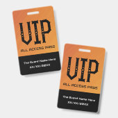 VIP All Access Pass Ticket Houder ID Badge (Front & Back)