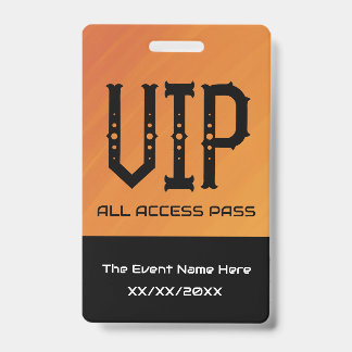 VIP All Access Pass Ticket Houder ID Badge