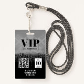 VIP All Access QR Code Event Badge (Achterkant met draagriem)
