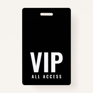 VIP All Access QR Code Event Foto ID Badge
