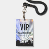 VIP All Access QR Code Pass Concert Badge (Voorkant met koord)