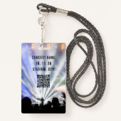 VIP All Access QR Code Pass Concert Badge (Achterkant met draagriem)