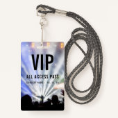 VIP All Access QR Code Pass Concert Badge (Voorkant met draagriem)