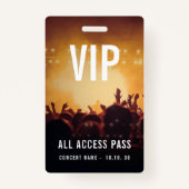 VIP allen de Naam van de Toegang Aangepast concert Badge (Voorkant)
