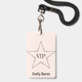 VIP-badge Badge (Voorzijde met lanyard)