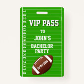 VIP-badge football Grid Bachelor Party Badge (Voorkant)