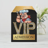 VIP Barbecue / Varkenssmaakfeestje Kaart (Staand voorkant)