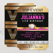 VIP BASEBALL TOUT ACCÈS Pink Pass Badge Invitation (Devant / Derrière)