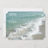 VIP Beach Destination Mariage Billet Invitation (Dos)