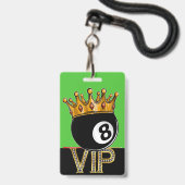 VIP Billard - Badge de cordon de Snooker (Avant avec lanière)