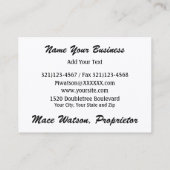 VIP - Carte de visite de service de limosine - SRF (Dos)