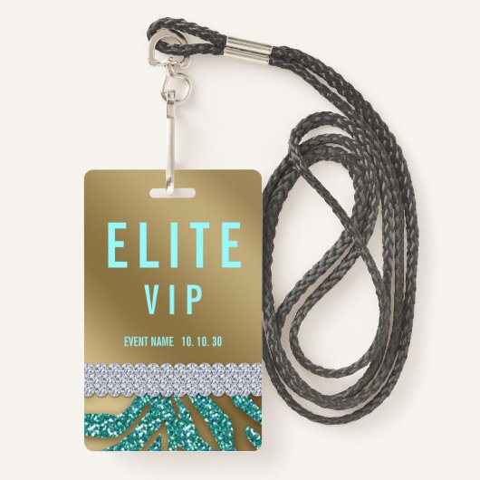 VIP, événement Nom personnalisé Badge de concert (Devant avec lanière)