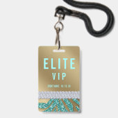 VIP Event Custom Name Concern Badge (Achterkant met lanyard)