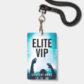 VIP Event Photo Custom Name Concert Badge (Back with Lanyard)